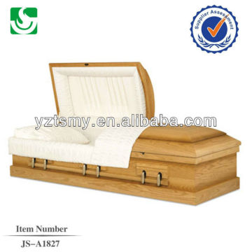 Prevailing handmade solid oak wooden casket for sale